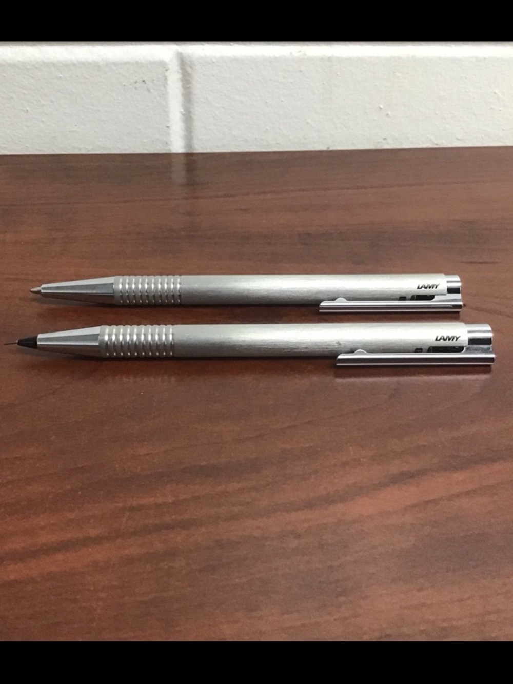 Lamy Pencil 0.5 mm and Pen Fine Point Set Chrome Tested Black Ink